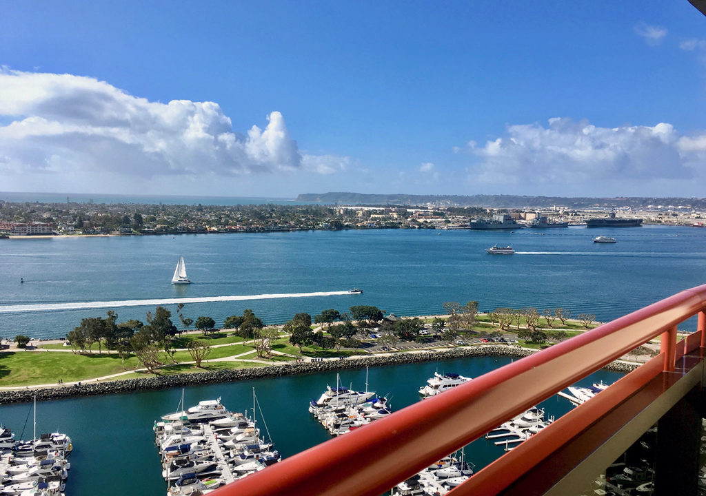 view from balcony, Marriott Marquis San Diego Marina