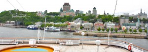 view of Quebec City and the Chateau Frontenac from Holland America’s Maasdam