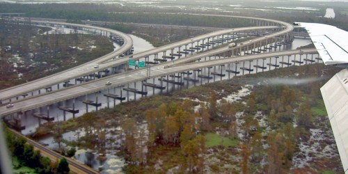 approach to New Orleans, Louisiana