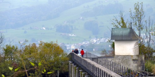 bridge to Hurden, Rapperswil, Switzerland