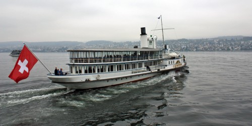 boat on Lake Zurich, Switzerland