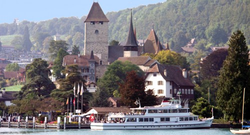 Lake Thun in Spiez, Switzerland