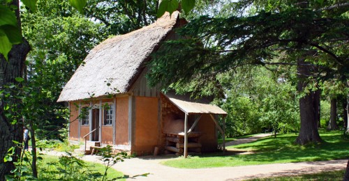 Acadian cottage at Annapolis Royal Historic Gardens, Annapolis Royal, Nova Scotia