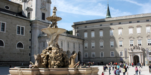 Residenzplatz and horse statue, Salzburg, Austria