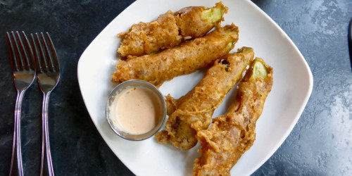 fried pickles, Red Mill Restaurant, Basin Harbor Club, Vergennes, Vermont