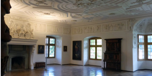 Baroque ballroom built in 1614, Spiez Castle