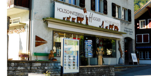 Huggler wood carving shop, Brienz