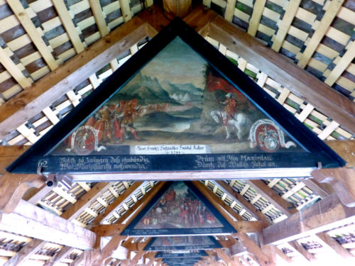 paintings in Chapel Bridge, Lucerne, Switzerland