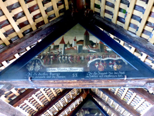 paintings in Chapel Bridge, Lucerne, Switzerland