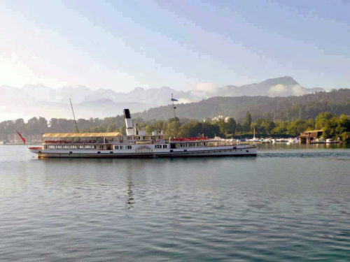 paddle steamer on Lake Lucerne