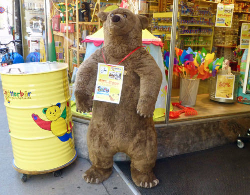 bear outside toy shop. Bern, Switzerland