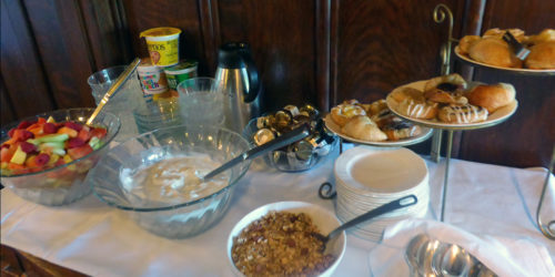 cold breakfast buffet, The Manor on Golden Pond, Holderness, NH