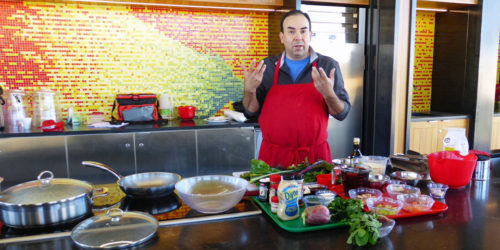 food demonstration at the Botanical Gardens, San Antonio