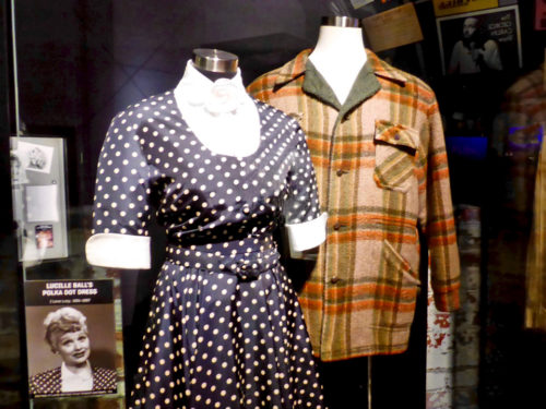 Lucy's polka dot dress and Archie Bunker's jacket, National Comedy Center, Jamestown, New York